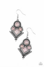 Load image into Gallery viewer, Paparazzi So Sonoran - Silver - Gray Stones - Ornate Silver Earrings - $5 Jewelry with Ashley Swint