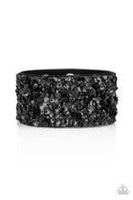 Load image into Gallery viewer, Paparazzi Starry Sequins - Black - Rhinestones and Sequins - Black Suede Band - Bracelet - $5 Jewelry With Ashley Swint