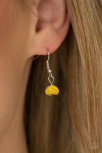 PRE-ORDER - Paparazzi Staycation Status - Yellow - Necklace & Earrings - $5 Jewelry with Ashley Swint