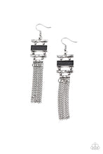 Load image into Gallery viewer, Paparazzi Stone Dwellings - Back - Stone - Hammered Silver - Earrings - $5 Jewelry with Ashley Swint