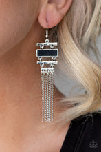 Load image into Gallery viewer, Paparazzi Stone Dwellings - Back - Stone - Hammered Silver - Earrings - $5 Jewelry with Ashley Swint