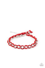 Load image into Gallery viewer, Paparazzi SUEDE Side to Side - Red - Adjustable Bracelet - $5 Jewelry with Ashley Swint