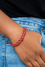 Load image into Gallery viewer, Paparazzi SUEDE Side to Side - Red - Adjustable Bracelet - $5 Jewelry with Ashley Swint