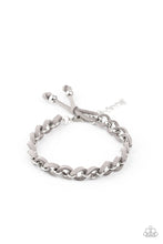 Load image into Gallery viewer, Paparazzi SUEDE Side to Side - Silver - Adjustable Bracelet - $5 Jewelry with Ashley Swint