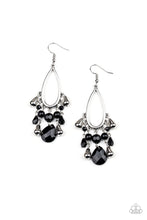 Load image into Gallery viewer, Paparazzi Summer Catch - Black - Silver Teardrop - Earrings - $5 Jewelry with Ashley Swint