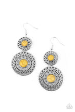 Load image into Gallery viewer, Paparazzi Sunny Sahara - Yellow - Earrings - $5 Jewelry with Ashley Swint