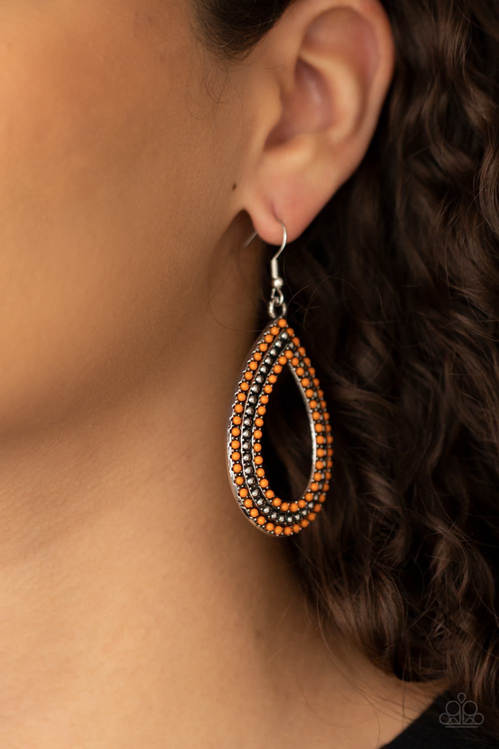 Paparazzi Tear Tracks Orange Seed Beads Earrings 5 Jewelry with Ashley Swint
