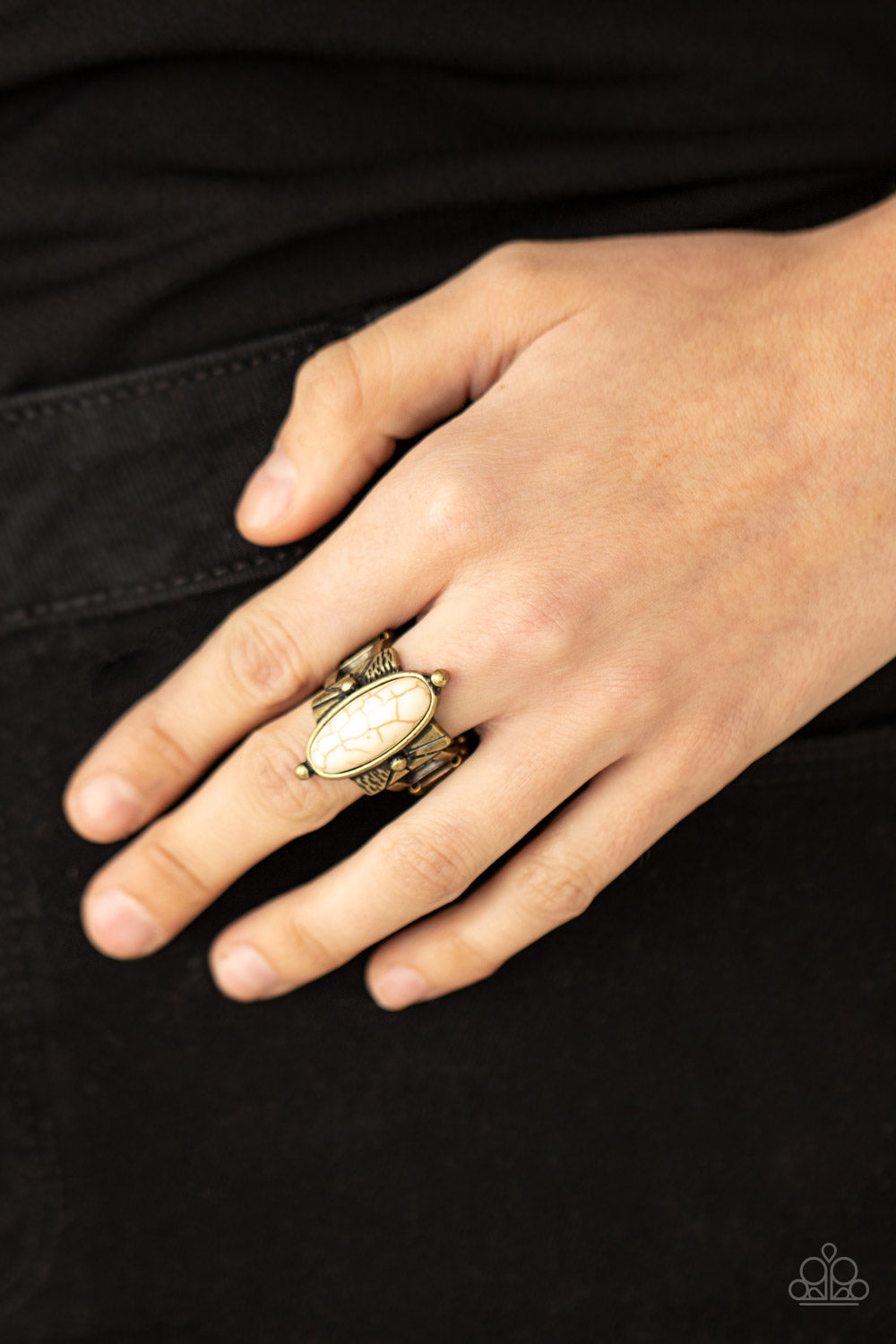 PRE-ORDER - Paparazzi This BADLAND Is My BADLAND - Brass - Ring - $5 Jewelry with Ashley Swint