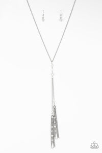 PRE-ORDER - Paparazzi Timeless Tassels - Silver - Necklace & Earrings - $5 Jewelry with Ashley Swint