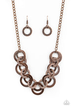 Load image into Gallery viewer, Paparazzi Treasure Tease - Copper - Necklace &amp; Earrings - $5 Jewelry with Ashley Swint