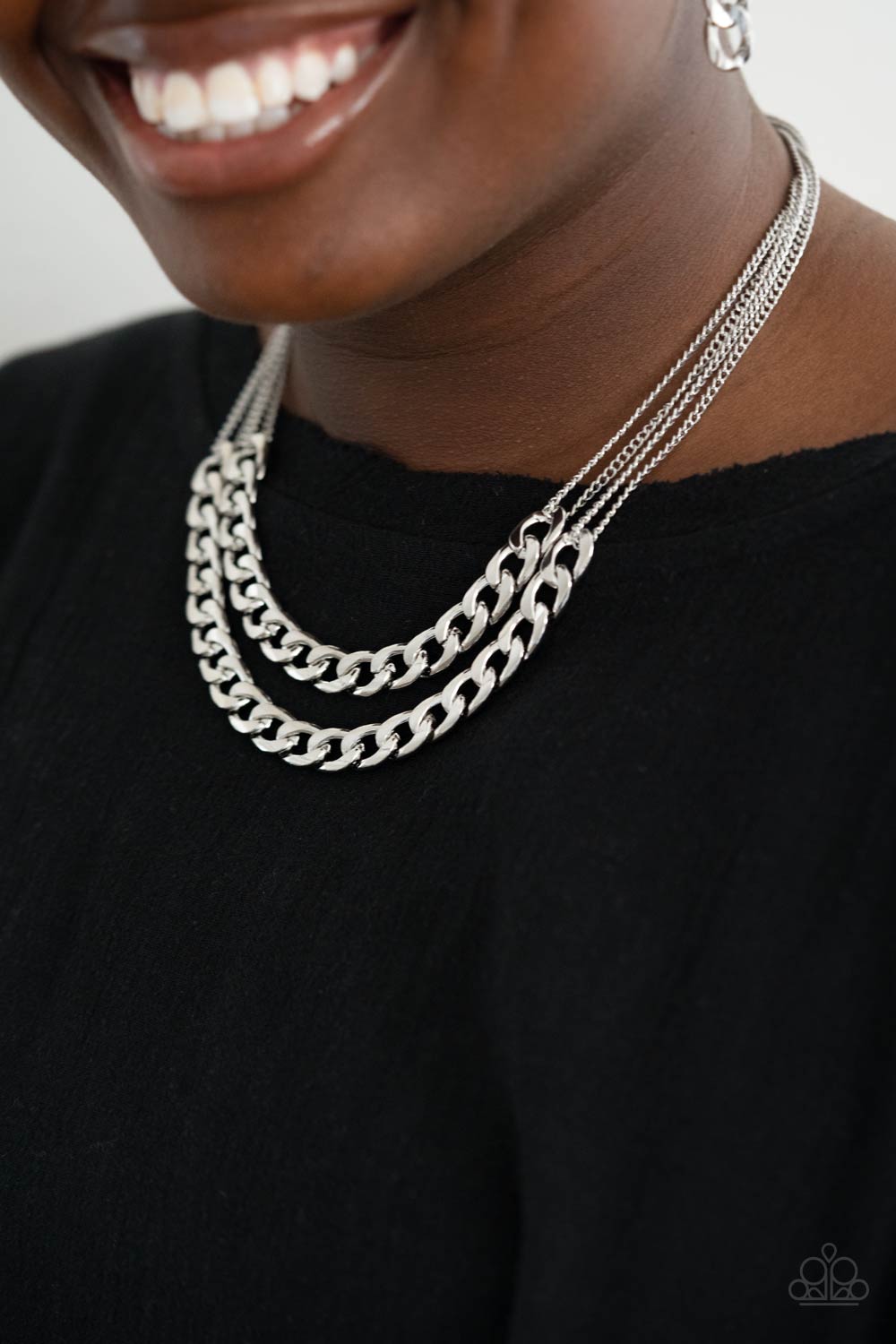PRE-ORDER - Paparazzi Urban Culture - Silver - Necklace & Earrings - $5 Jewelry with Ashley Swint