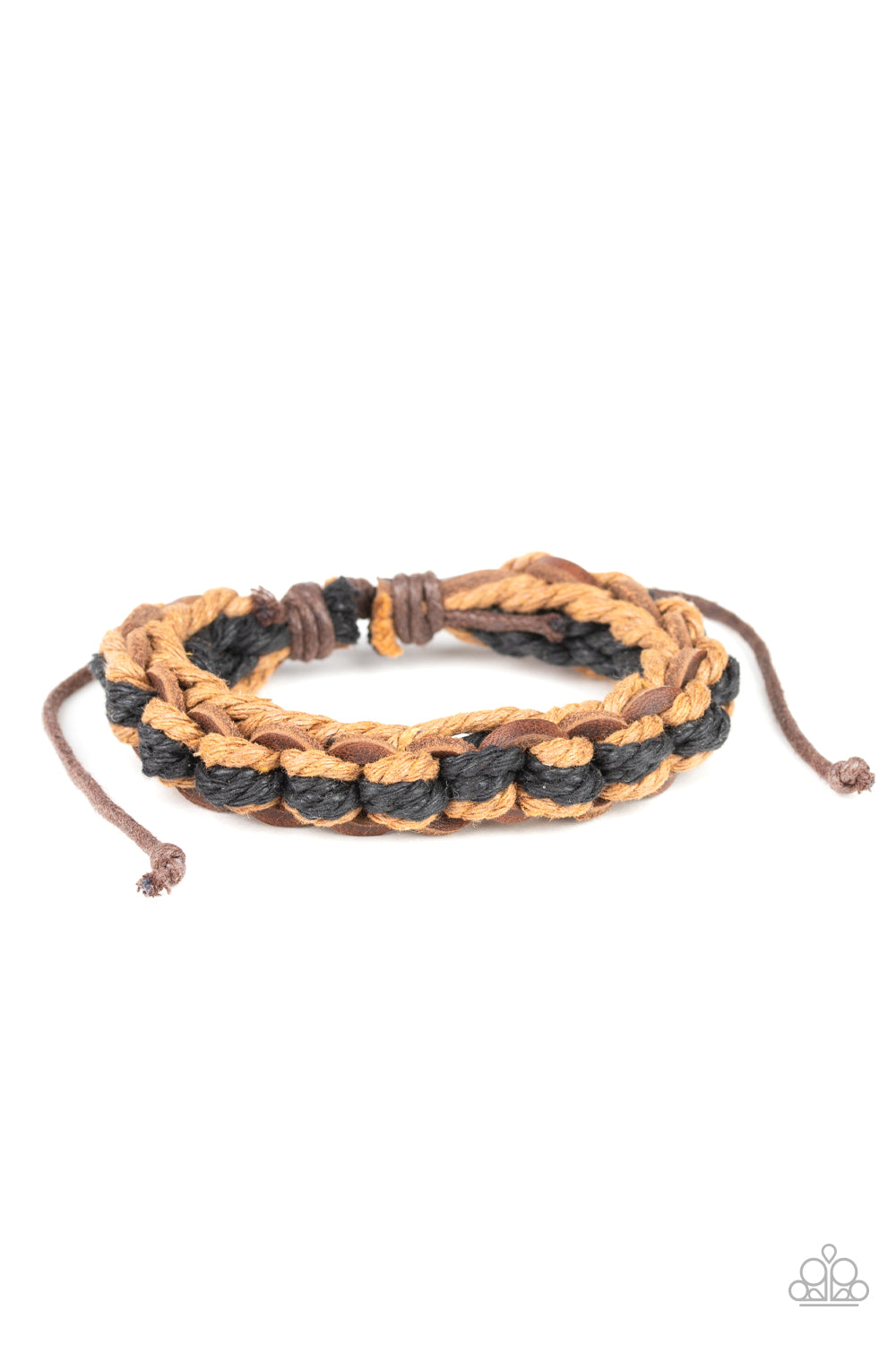 Paparazzi WEAVE It To Me - Brown - and Black Weave - Leather Bracelet - $5 Jewelry with Ashley Swint