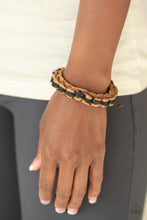 Load image into Gallery viewer, Paparazzi WEAVE It To Me - Brown - and Black Weave - Leather Bracelet - $5 Jewelry with Ashley Swint