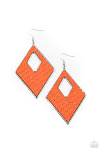 Load image into Gallery viewer, Paparazzi Woven Wanderer - Orange - Earrings - $5 Jewelry with Ashley Swint