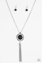 Load image into Gallery viewer, Paparazzi Always Front and Center - Black - Necklace &amp; Earrings - $5 Jewelry With Ashley Swint