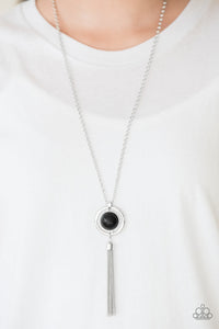 Paparazzi Always Front and Center - Black - Necklace & Earrings - $5 Jewelry With Ashley Swint