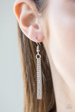 Load image into Gallery viewer, Paparazzi Castle Cabaret - Black Rhinestone - Silver Teardrop - Necklace and matching Earrings - $5 Jewelry With Ashley Swint
