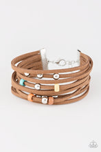 Load image into Gallery viewer, Paparazzi Colorfully Coachella - Multi - Brown Suede - Adjustable Bracelet - $5 Jewelry with Ashley Swint