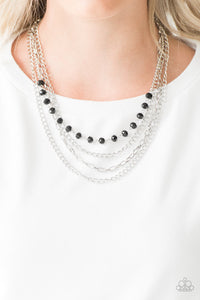 Paparazzi Extravagant Elegance - Black Gems - Multi Layered Necklace & Earrings - $5 Jewelry With Ashley Swint