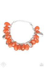 Load image into Gallery viewer, Paparazzi Fiesta Fiesta - Orange - Silver Teardrops - Bracelet - $5 Jewelry With Ashley Swint