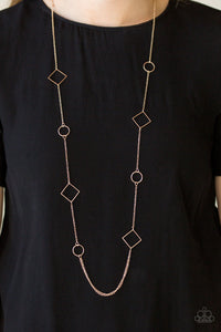 Paparazzi Full Frame - Rose Gold - Necklace and matching Earrings - $5 Jewelry With Ashley Swint