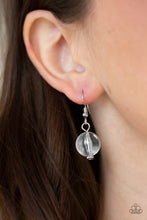 Load image into Gallery viewer, Paparazzi Gorgeously Globetrotter - White - Faceted Beads - Double Silver Chain Necklace &amp; Earrings - $5 Jewelry With Ashley Swint