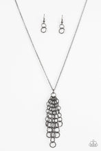 Load image into Gallery viewer, Paparazzi Industrial Intensity - Black - Gunmetal Rings - Necklace &amp; Earrings - $5 Jewelry With Ashley Swint