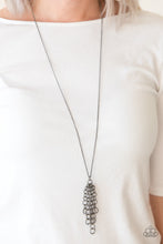 Load image into Gallery viewer, Paparazzi Industrial Intensity - Black - Gunmetal Rings - Necklace &amp; Earrings - $5 Jewelry With Ashley Swint