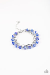 Paparazzi Life Of The Block Party - Blue - Bracelet - $5 Jewelry With Ashley Swint