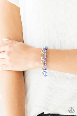 Paparazzi Life Of The Block Party - Blue - Bracelet - $5 Jewelry With Ashley Swint
