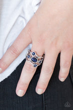 Load image into Gallery viewer, Paparazzi Moon Mood - Blue Moonstone - Silver Ring - $5 Jewelry With Ashley Swint