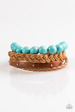 Load image into Gallery viewer, Paparazzi Natural Resource - Blue Turquoise - Leather Bracelet - $5 Jewelry With Ashley Swint