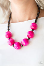 Load image into Gallery viewer, Paparazzi Oh My Miami - Pink - Wooden Beads - Necklace and matching Earrings - $5 Jewelry With Ashley Swint