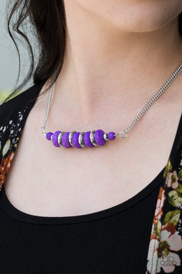 Paparazzi On Mountain Time - Purple - Beading - Double Chain Necklace & Earrings - $5 Jewelry With Ashley Swint