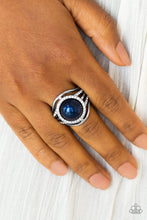 Load image into Gallery viewer, Paparazzi Pampered In Pearls - Blue Pearl - Silver Rhinestone Ring - $5 Jewelry With Ashley Swint