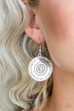 Load image into Gallery viewer, Paparazzi Peppy Poppy - Yellow - Whimsical Daisy Pattern - Silver Earrings - $5 Jewelry With Ashley Swint