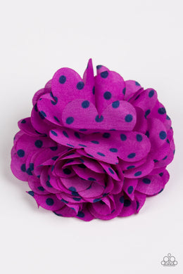 Paparazzi Polka and Petals - Purple Hair Clip - $5 Jewelry With Ashley Swint