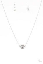 Load image into Gallery viewer, Paparazzi Pristinely Pasadena - White Rhinestone - Silver Necklace &amp; Earrings - $5 Jewelry With Ashley Swint
