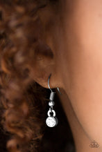 Load image into Gallery viewer, Paparazzi Pristinely Pasadena - White Rhinestone - Silver Necklace &amp; Earrings - $5 Jewelry With Ashley Swint
