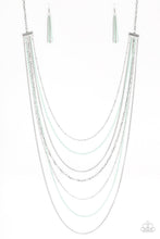 Load image into Gallery viewer, Paparazzi Radical Rainbows - Green - Silver Chain Necklace &amp; Earrings - $5 Jewelry with Ashley Swint