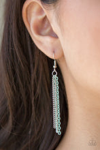Load image into Gallery viewer, Paparazzi Radical Rainbows - Green - Silver Chain Necklace &amp; Earrings - $5 Jewelry with Ashley Swint
