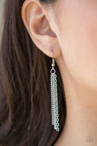 Paparazzi Radical Rainbows - Green - Silver Chain Necklace & Earrings - $5 Jewelry with Ashley Swint