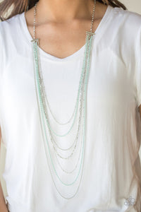 Paparazzi Radical Rainbows - Green - Silver Chain Necklace & Earrings - $5 Jewelry with Ashley Swint
