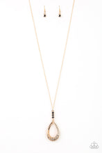 Load image into Gallery viewer, Paparazzi Red Carpet Royal - Multi Gold Chain - Hematite Rhinestones Necklace and matching Earrings - $5 Jewelry With Ashley Swint