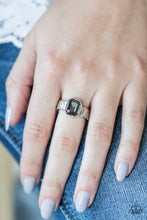 Load image into Gallery viewer, Paparazzi Regal Relic - Silver - Smoky Gem - Dainty Band Ring - $5 Jewelry With Ashley Swint