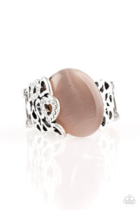 Paparazzi So In Love - Brown - Moonstone - White Rhinestones - Heart Ring - $5 Jewelry With Ashley Swint
