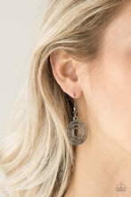 Load image into Gallery viewer, Paparazzi SOL-Mates - Black - Swirling Gunmetal Frames - Necklace &amp; Earrings - $5 Jewelry With Ashley Swint