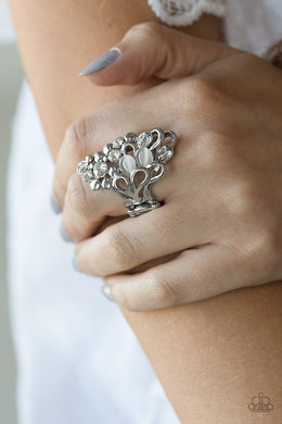 Paparazzi Sparkle Splash - White Moonstone - Ring - $5 Jewelry With Ashley Swint