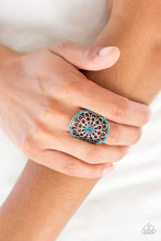 Load image into Gallery viewer, Paparazzi Springtime Shimmer - Blue Rhinestone - Silver Ring - $5 Jewelry with Ashley Swint