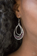 Load image into Gallery viewer, Paparazzi Start Each Day With Sparkle - Purple - Rhinestones - Silver Earrings - $5 Jewelry With Ashley Swint
